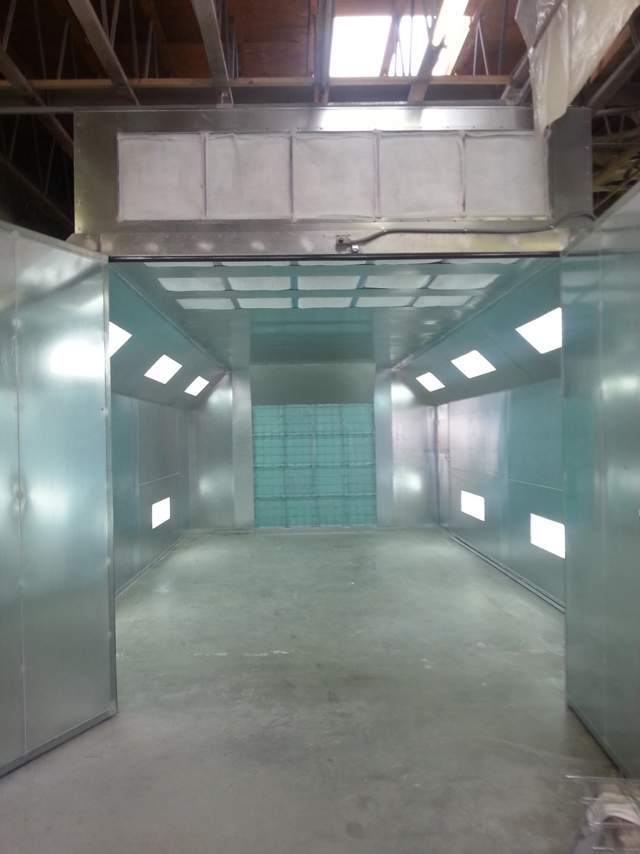 Automotive Semi Downdraft Spray Paint Booths Industrial Finishing Systems