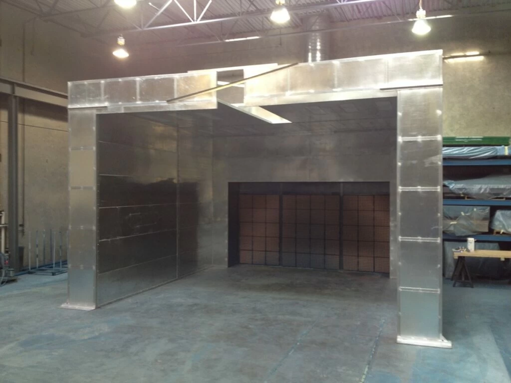 Open Front Paint Booth