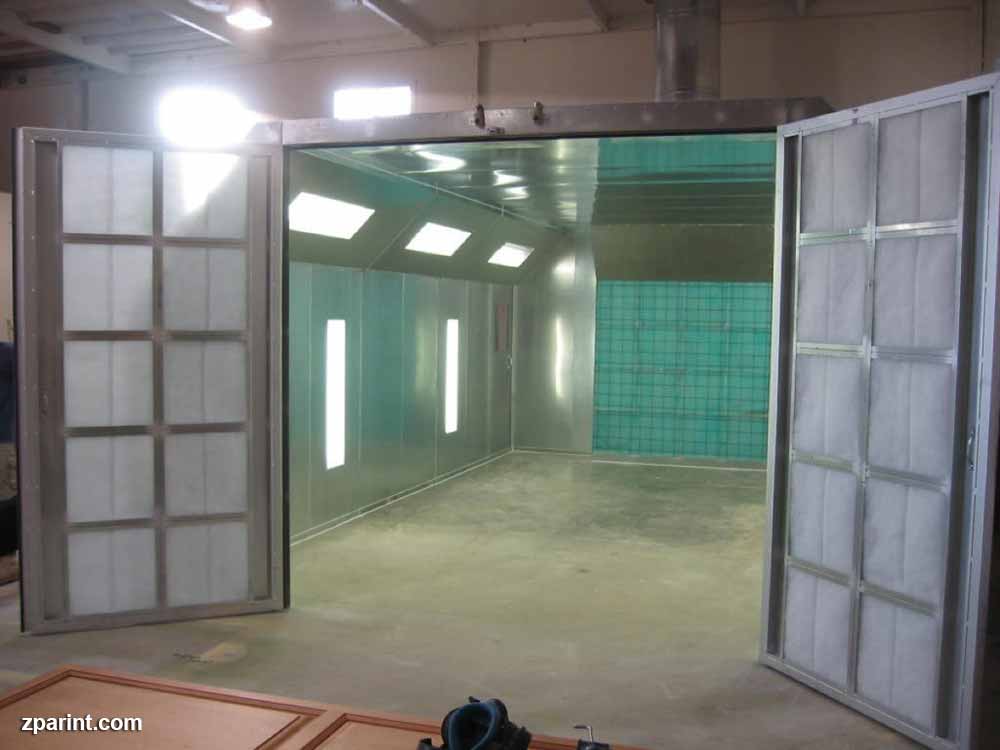 waterborne paint and drying booth